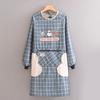 Avental de cozinha impermeável para uso doméstico, macacão à prova de óleo, roupa de trabalho, moda adulta, cintura para cozinhar, estilo ocidental, jantar, manga comprida, feminino