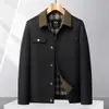 Chaqueta para hombre 2026 otoño e invierno solapa estilo ropa de trabajo de un solo botón corta juvenil casual de negocios versátil