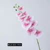 Flor de Falenopsis Artificial Táctil de Película de Una Rama y 9 Cabezas Adornos de Decoración para el Hogar y la Boda Venta al por Mayor de Flores Artificiales de Gama Alta