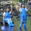 Equipo de Mar para Niños Peto de una Pieza Ropa para Jugar en la Arena del Jardín de Infantes Pantalones de Lluvia para Vadear Botas de Lluvia Todo en Uno Exterior