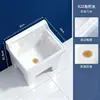 Fregadero de Cerámica para Fregar Suelos del Hogar, Fregadero para Fregar Suelos de Balcón, Cubeta para Fregar Suelos, Lavabo para Baño, Lavabo Pequeño Grande para Exteriores