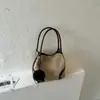 Bolso cubeta retro de nicho 2026 principios de otoño nuevo bolso de mano estampado de leopardo bolso de hombro mate bolso bandolera de gamuza para mujer