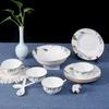 West Lake Festa Bone China Cerâmica Tableware Novos Presentes de Turismo Chinês Pratos domésticos e Conjunto de Louças Combinação de Pratos de Colher