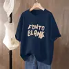 Top retro adelgazante de algodón puro de talla grande para mujer, holgado y versátil, camiseta de manga corta con hombros caídos, media manga adelgazante de talla grande ins