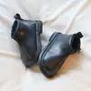 Moda Infantil Bebé Niño Zapatos para Caminar Botas de Cuero Forradas con Forro Polar 2025 Invierno Nuevo Estilo Botas Martin Elegantes para Exterior para Niñas