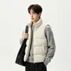 Chaleco Chaqueta Ligero de Plumas Casual de Moda para Hombre Invierno 2026 con Cuello Alto