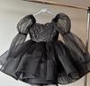Vestido de Princesa Sencillo de Manga Larga Transfronterizo de Aliexpress para Niña Estilo Nuevo Verano 2026 Vestido de Gasa Pomposo para Niña de Uso Diario