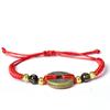 Mantra de Seis Sílabas de Cobre Puro para Hombres y Mujeres, Pulsera de Cuerda Roja Tejida a Mano con Moneda de Cobre, Pulsera de Cuerda Roja con Moneda de los Cinco Emperadores
