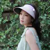 Novo chapéu de verão estilo coreano feminino com incrustação de diamantes moda xadrez pata de galo proteção solar topo vazio chapéu de sol moda chapéu de sol para atividades ao ar livre