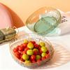 Plato de Fruta de Lujo Ligero, Sala de Estar, Casa de Té, Plato de Exhibición de Frutas, Plato de Dulces de Alto Nivel con Borde Dorado, Plato de Bocadillos de Alto Nivel