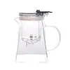 Tetera de Vidrio de Gran Capacidad, Taza Elegante, Tetera con Filtro Engrosada Resistente al Calor y a Prueba de Explosiones, Taza de Té para Oficina en Casa