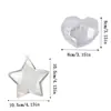 Estrella Transparente de Cinco Puntas Diamante Corazón Bola Hueca Navidad Material Hecho a Mano DIY Decoración de Bola Colgante Atmósfera de Centro Comercial
