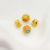 Cuentas de barril de perlas de tesoro de la fortuna de color dorado antiguo hechas a mano para bricolaje, material para joyería, accesorios