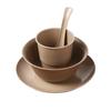 Cuencos de Cáscara de Arroz Biodegradables, Palillos y Cucharas Juego de Cuatro Piezas Restaurante Boda Vajilla Desechable Espesada Embalaje Boutique Cuencos y Tazas