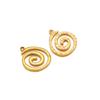 Colgante de espiral de vórtice redondo dorado de acero inoxidable para collares, pendientes y accesorios de joyería.