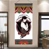 Tela Colgante Decoración de Casa de Huéspedes de Xizang Pintura de Tela Colgante de Pared de Fondo para Sala de Estar de Xizang Estilo Étnico Tapiz con Borlas para Sala de Té Tapiz Tapiz