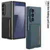 Funda para Teléfono Móvil Samsung Zfold7 Ultra Fina Estilo de Negocios Plegable Soporte para Tarjetas Tarjeta Anticaída para Teléfono Móvil Funda Protectora Transfronteriza
