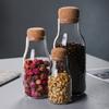 Frasco de almacenamiento al por mayor de fábrica, frasco de corcho para almacenamiento de té, granos de frutos secos, especias y café, frasco sellado.