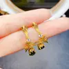 Venta al por mayor de fábrica Pendientes de botón populares de Diopsida natural Plata S925 Incrustado Piedra principal 6*8 Joyería de lujo Venta directa de fábrica
