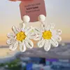 Pendientes de Florilo Estilo Vacaciones Dopamina Aguja Plateada Pendientes de Botón Frescos Dulces de Moda Pendientes Elegantes de Nicho de Moda para Mujer