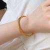 Nuevo Brazalete Hueco de Pared Gruesa sin Color de Larga Duración con Patrón de Hierba Rizada Regalo Sencillo de Año Nuevo