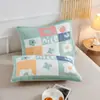 Par de Toallas de Almohada de Gasa de Seis Capas de Algodón Estilo Floral Pastoral para Cuatro Estaciones Universal para el Hogar Cambiante Toalla de Almohada Jacquard Venta al por Mayor