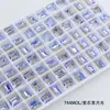 Cristal Dongzhou 8*10 Rocas Medianas Azúcar Cristalizado Pedrería para Uñas Rectangular Ángulo Recto Cubo de Azúcar Fondo Puntiagudo Brillante Vidrio K9 Accesorios para Uñas
