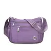 Bolso Cruzado Versátil de Tela Oxford Multicapa Ligero Repelente al Agua de Color Sólido Bolso de Hombro de Moda para Mujeres Viajes Trayectos