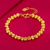 Pulsera de cuentas de sandía para mujer de oro arena de Vietnam, pulsera de cuentas de oro arena para mujer a la moda, pulsera de sandía al por mayor