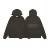 Fog Essentials Sudaderas com Letras de Silicone Estéreo para Homens e Mulheres American High Street Moletons com Flocagem Jaqueta Moletom