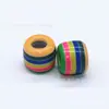 Venta al por mayor 10*12mm cuentas de resina rayadas cuentas de resina de agujero grande color mixto cuentas de barril tocado pulsera ropa cuentas sueltas