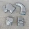 Conector de Alumínio 40*80 Tubo Oval Cabeça Móvel Cabeça Universal Adaptador de Corrimão para Guarda-Corpo de Estrada Junta Móvel Ajustável