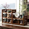 Nuevo Estante de Almacenamiento de Escritorio de Madera Maciza de Tres Niveles Estilo Chino Antiguo, Otros Multifuncionales, Otros Diseños Modernos y Simples
