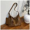 Bolsa de Grande Capacidade para Mulheres 2026 Novo Estilo Bolsa Transversal com Textura Única para Estudantes Universitários, Bolsa de Ombro para o Trabalho, Bolsa Tote