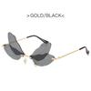 Gafas de sol con alas de libélula transfronterizas 2021 nuevas para mujer pasarela gafas de sol degradadas exageradas gafas de celebridad de Internet