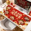 Alfombrilla de Ratón Extra Grande Estilo Nuevo Dios de la Riqueza con Símbolos de Fortuna, Alfombrilla Engrosada Antideslizante para Oficina y Juegos