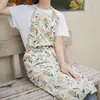 Delantal Estampado Estilo Coreano con Cuello Halter para Comercio Transfronterizo, Cubre Cadera, Tallas Grandes, Adecuado para Hornear, Arte de Uñas, Té de Leche y Ropa de Trabajo de Barista