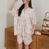 Nuevo Cárdigan de Algodón y Seda para Mujer 2026, Estilo Popular en Línea para Primavera y Otoño, Ropa de Casa, Conjunto de Algodón y Seda Estilo Japonés para Chica