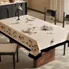 Mantel Estilo Francés, Impermeable, Resistente al Aceite, No Requiere Lavado, Lujo Ligero, Tacto de Alta Gama, Mantel Rectangular para Mesa de Comedor, Cubierta de Mesa de Café de PVC que Mejora el Ambiente