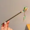 Nuevo pasador tradicional de estilo chino con un toque vintage y de alta gama, con flores de cristal, adecuado para recogidos, cheongsams y como accesorio para el cabello