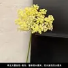 Buquê amarelo multi-cabeça longo ramo rosa peônia hortênsia amarelo claro casamento estrada de casamento fundo de chumbo flor falsa flor de seda