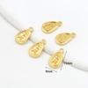 Colgante Pequeño de Ábaco con Carácter de Fortuna de Oro Real Chapado en Oro de 18 Quilates para Joyería DIY, Dijes Pequeños, Aretes, Colgantes para Orejas, Pulseras, Collares D105