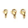 Aço inoxidável rosa ouro lagosta fecho acessórios de jóias diy colar pulseira de vácuo chapeamento de ouro moda fivela de conexão