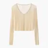Cárdigan Corto de Seda de Hielo 2026 Ropa Exterior de Verano Cárdigan de Punto Fino Chal para Mujer Combinación con Vestido Camisola Chaqueta Pequeña