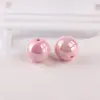 Cuentas Perforadas de Color Sólido Galvanizado Color Mágico AB Agujero Recto Cuentas Redondas Pulsera DIY Cadena de Teléfono Móvil Accesorios de Joyería Acrílicos