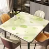Mantel Individual Minimalista para Comedor, Impermeable, Resistente al Aceite, Lavable, Mantel Cuadrado de Vidrio Blando, Protector de Mesa de PVC de Alta Gama