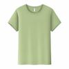 Verano nuevo manga corta algodón peinado urbano casual cuello redondo top color macarrón comercio exterior en stock entrega de una pieza