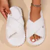 Nuevas Pantuflas de Invierno para Mujer de Talla Grande Transfronterizas, Zapatos de Felpa Cálidos y Cómodos para Maternidad, Pantuflas de Algodón Versátiles y Modernas