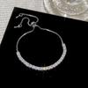 Estilo Coreano Estilo Ins Novo Pulseira de Zircônia Ultra Brilhante Costurada Leve Luxo Nicho Sensação de Alto Padrão Pulseira Ajustável Temperamento Personalizado