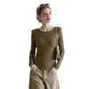 Otoño 2026 Nuevo Estilo Francés Elegante Minimalista Textura Rayas Horizontales Adelgazante Versátil Suéter de Punto para Mujer